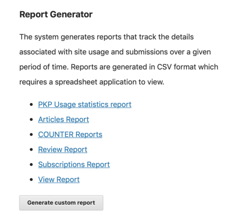 Report Generator export examples